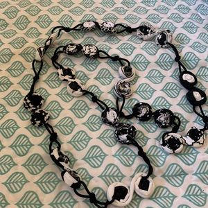 Coiled fabric necklace